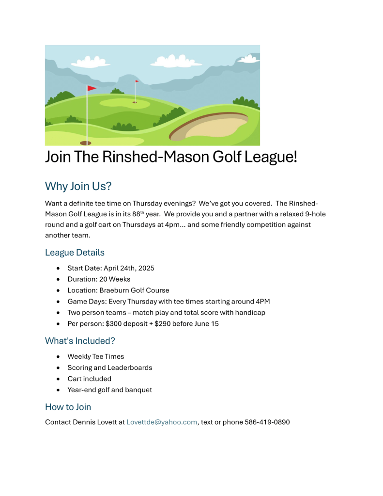 The Rinshed-Mason Golf League!